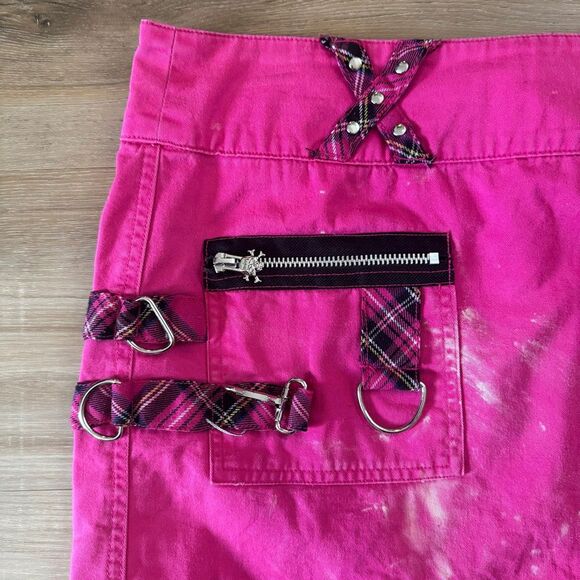 Vintage 90s Tripp NYC Hot Pink Skirt Size XL Y2K Mall Goth Emo Scene Cyber Nu - Picture 5 of 11